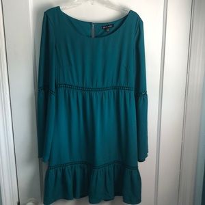 Boho Teal mini dress